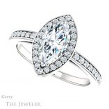 Marquise Cut Forever Brilliant Moissanite Engagement Ring #GTJ936-marquise-fb-w