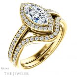 Marquise Cut Forever Brilliant Moissanite Engagement Ring #GTJ936-marquise-fb-y