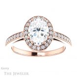 Oval Shaped Forever One Moissanite Engagement Ring #GTJ936-oval-fo-r