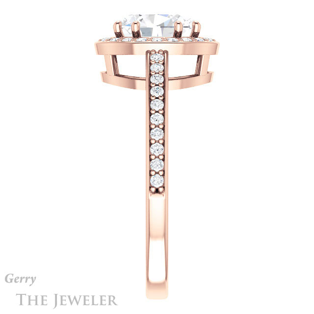 Oval Shaped Forever One Moissanite Engagement Ring #GTJ936-oval-fo-r