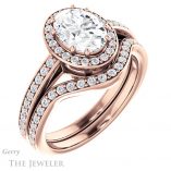 Oval Shaped Forever One Moissanite Engagement Ring #GTJ936-oval-fo-r