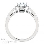 Oval Shaped Forever One Moissanite Engagement Ring #GTJ936-oval-fo-w
