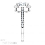 Oval Shaped Forever One Moissanite Engagement Ring #GTJ936-oval-fo-w
