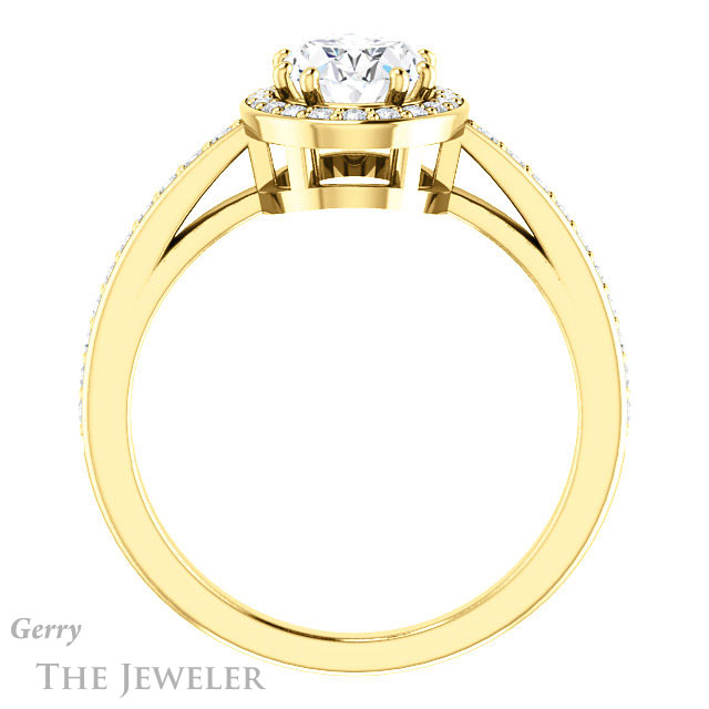 Oval Shaped Forever One Moissanite Engagement Ring #GTJ936-oval-fo-y