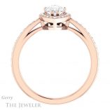 14k Rose Gold Pear Cut Engagement Ring Setting #GTJ936-pear-r 2 14k Rose Gold Pear Cut Engagement Ring Setting #GTJ936-pear-r