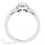Pear Shaped Forever Brilliant Moissanite Engagement Ring #GTJ936-pear-fb-w