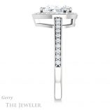 Pear Shaped Forever Brilliant Moissanite Engagement Ring #GTJ936-pear-fb-w