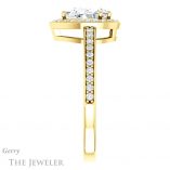 Pear Shaped Forever Brilliant Moissanite Engagement Ring #GTJ936-pear-fb-y