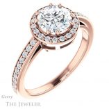 Round Cut Forever One Moissanite Engagement Ring #GTJ936-round-fo-r 4 Round Cut Forever One Moissanite Engagement Ring #GTJ936-round-fo-r