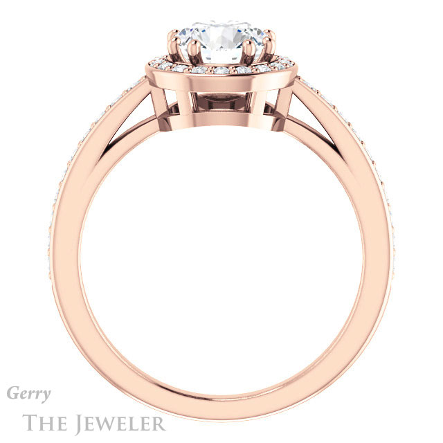 Round Cut Forever One Moissanite Engagement Ring #GTJ936-round-fo-r 2 Round Cut Forever One Moissanite Engagement Ring #GTJ936-round-fo-r