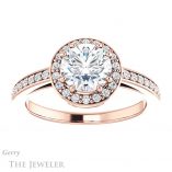 Round Cut Forever One Moissanite Engagement Ring #GTJ936-round-fo-r 1 Round Cut Forever One Moissanite Engagement Ring #GTJ936-round-fo-r