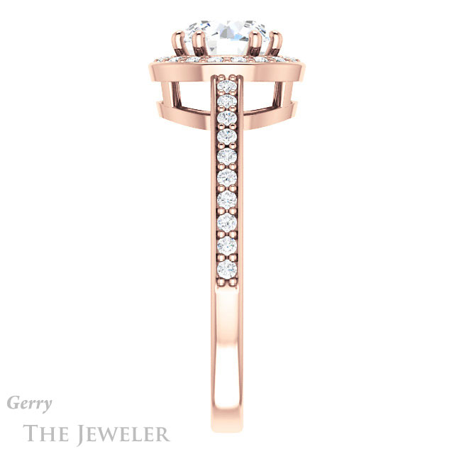Round Cut Forever One Moissanite Engagement Ring #GTJ936-round-fo-r 3 Round Cut Forever One Moissanite Engagement Ring #GTJ936-round-fo-r