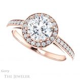 Round Cut Forever One Moissanite Engagement Ring #GTJ936-round-fo-r 5 Round Cut Forever One Moissanite Engagement Ring #GTJ936-round-fo-r