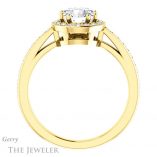 Round Cut Forever One Moissanite Engagement Ring #GTJ936-round-fo-y