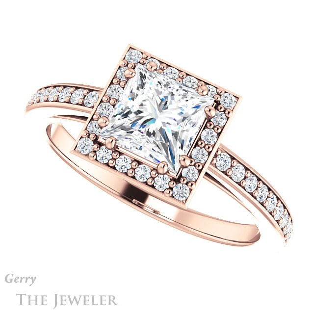 Princess Cut Forever One Moissanite Engagement Ring #GTJ936-square-fo-r 5 Princess Cut Forever One Moissanite Engagement Ring #GTJ936-square-fo-r