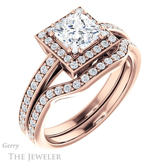 Princess Cut Forever One Moissanite Engagement Ring #GTJ936-square-fo-r 6 Princess Cut Forever One Moissanite Engagement Ring #GTJ936-square-fo-r