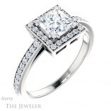 Princess Cut Forever One Moissanite Engagement Ring #GTJ936-square-fo-w