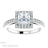 Princess Cut Forever One Moissanite Engagement Ring #GTJ936-square-fo-w