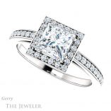 Princess Cut Forever One Moissanite Engagement Ring #GTJ936-square-fo-w