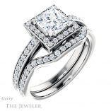 Princess Cut Forever One Moissanite Engagement Ring #GTJ936-square-fo-w