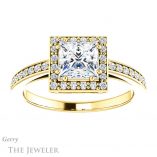 Princess Cut Forever One Moissanite Engagement Ring #GTJ936-square-fo-y