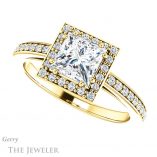 Princess Cut Forever One Moissanite Engagement Ring #GTJ936-square-fo-y