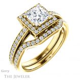 Princess Cut Forever One Moissanite Engagement Ring #GTJ936-square-fo-y