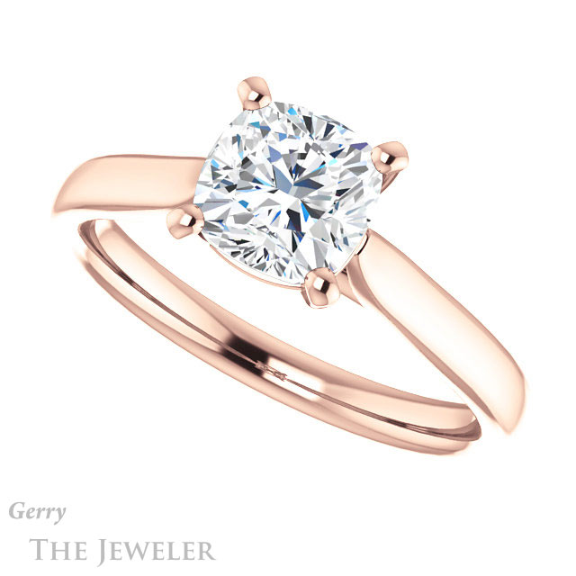 Cushion Cut Forever One Moissanite Engagement Ring #GTJ937-cushion-fo-r 5 Cushion Cut Forever One Moissanite Engagement Ring #GTJ937-cushion-fo-r