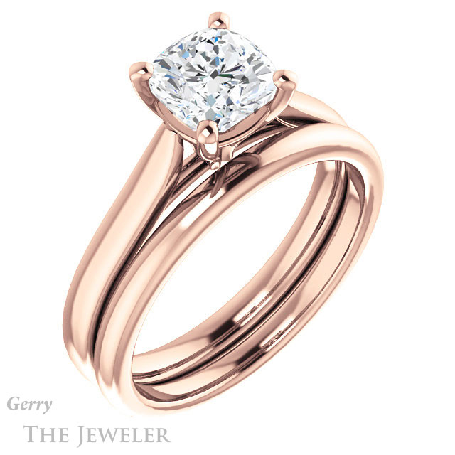 Cushion Cut Forever One Moissanite Engagement Ring #GTJ937-cushion-fo-r 6 Cushion Cut Forever One Moissanite Engagement Ring #GTJ937-cushion-fo-r