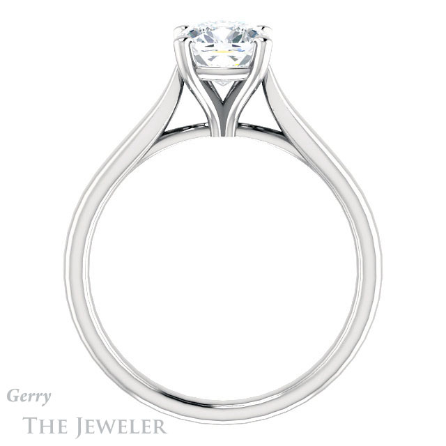 Cushion Cut Forever One Moissanite Engagement Ring #GTJ937-cushion-fo-w
