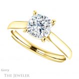 Cushion Cut Forever One Moissanite Engagement Ring #GTJ937-cushion-fo-y 5 Cushion Cut Forever One Moissanite Engagement Ring #GTJ937-cushion-fo-y