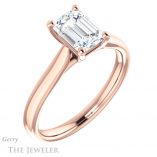Emerald Cut Forever Brilliant Moissanite Engagement Ring #GTJ937-emerald-fb-r