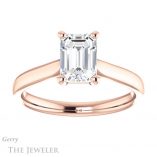 Emerald Cut Forever Brilliant Moissanite Engagement Ring #GTJ937-emerald-fb-r