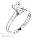 Emerald Cut Forever Brilliant Moissanite Engagement Ring #GTJ937-emerald-fb-w
