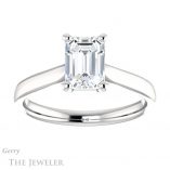 Emerald Cut Forever Brilliant Moissanite Engagement Ring #GTJ937-emerald-fb-w
