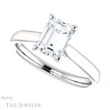 Emerald Cut Forever Brilliant Moissanite Engagement Ring #GTJ937-emerald-fb-w