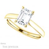 Emerald Cut Forever Brilliant Moissanite Engagement Ring #GTJ937-emerald-fb-y