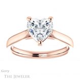 Heart Shaped Forever Brilliant Moissanite Engagement Ring #GTJ937-heart-fb-r