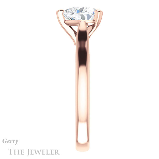 Heart Shaped Forever Brilliant Moissanite Engagement Ring #GTJ937-heart-fb-r