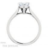 Heart Shaped Forever One Moissanite Engagement Ring #GTJ937-heart-fb-w 2 Heart Shaped Forever Brilliant Moissanite Engagement Ring #GTJ937-heart-fb-w