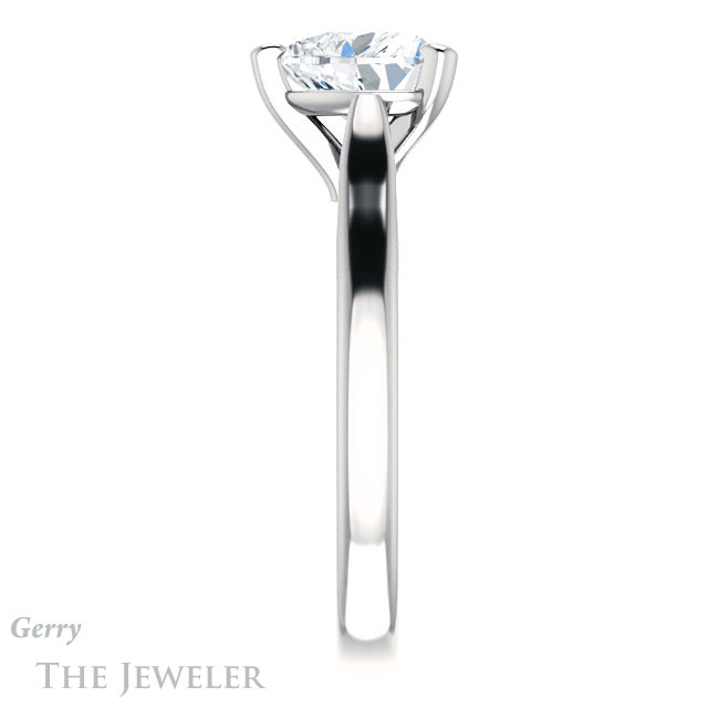 Heart Shaped Forever One Moissanite Engagement Ring #GTJ937-heart-fb-w 3 Heart Shaped Forever Brilliant Moissanite Engagement Ring #GTJ937-heart-fb-w