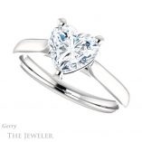 Heart Shaped Forever One Moissanite Engagement Ring #GTJ937-heart-fb-w 5 Heart Shaped Forever Brilliant Moissanite Engagement Ring #GTJ937-heart-fb-w