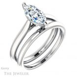 Marquise Cut Forever One Moissanite Engagement Ring #GTJ937-marquise-fb-w 6 Marquise Cut Forever Brilliant Moissanite Engagement Ring #GTJ937-marquise-fb-w