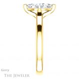 Marquise Cut Forever One Moissanite Engagement Ring #GTJ937-marquise-fb-y 3 Marquise Cut Forever Brilliant Moissanite Engagement Ring #GTJ937-marquise-fb-y