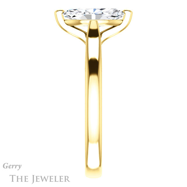 Marquise Cut Forever One Moissanite Engagement Ring #GTJ937-marquise-fb-y 3 Marquise Cut Forever Brilliant Moissanite Engagement Ring #GTJ937-marquise-fb-y
