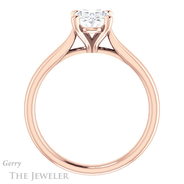Oval Shaped Forever One Moissanite Engagement Ring #GTJ937-oval-fo-r
