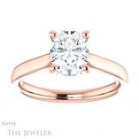 Oval Shaped Forever One Moissanite Engagement Ring #GTJ937-oval-fo-r