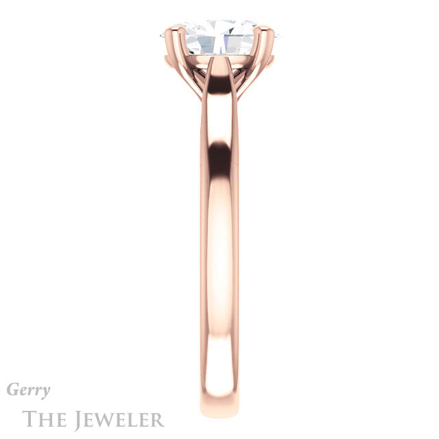Oval Shaped Forever One Moissanite Engagement Ring #GTJ937-oval-fo-r