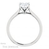 Oval Shaped Forever One Moissanite Engagement Ring #GTJ937-oval-fo-w