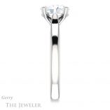 Oval Shaped Forever One Moissanite Engagement Ring #GTJ937-oval-fo-w
